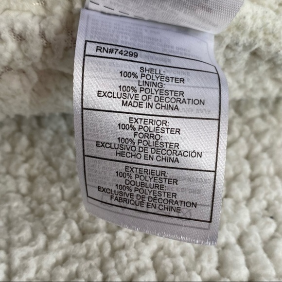 Reebok Blush Pink Sherpa Zip Up Hoodie Fleece Jacket Athletic Athleisure M Cozy - Picture 7 of 7